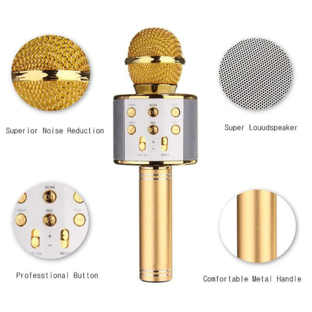 Microphone sans ireless portable bluetooth Mini Home pour jouer de la music Chanter Haut-parleur Lecteur
