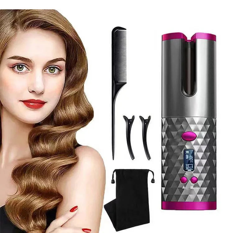 Bigoudi à chargement automatique Portable, outil de coiffure intelligent sans fil, accessoire de Salon pour filles paresseuses, convivial pour voyage