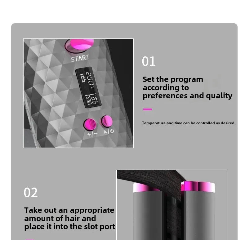 Bigoudi à chargement automatique Portable, outil de coiffure intelligent sans fil, accessoire de Salon pour filles paresseuses, convivial pour voyage