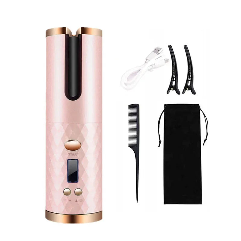 Bigoudi à chargement automatique Portable, outil de coiffure intelligent sans fil, accessoire de Salon pour filles paresseuses, convivial pour voyage