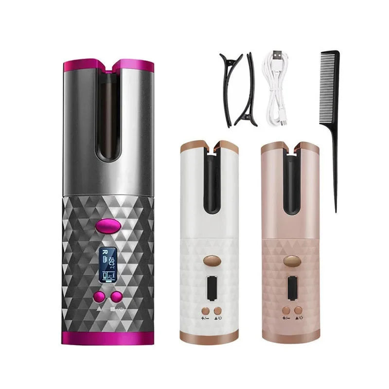 Bigoudi à chargement automatique Portable, outil de coiffure intelligent sans fil, accessoire de Salon pour filles paresseuses, convivial pour voyage