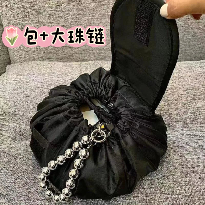 Trousse de maquillage de grande capacité pour femme, sac à main de voyage multifonction, sac de rangement cosmétique, rouge à lèvres, wstring de proximité