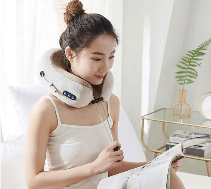 reiller de massage en forme de U Appareil de massage du cou Appareil de massage électrique du cou Masseur cervical d’épaule et de dos pour la relaxation du corps